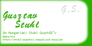 gusztav stuhl business card